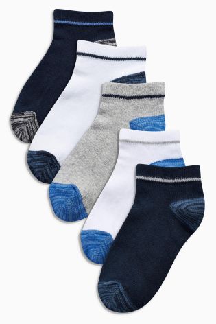 Navy Trainer Socks Five Pack (Older Boys)